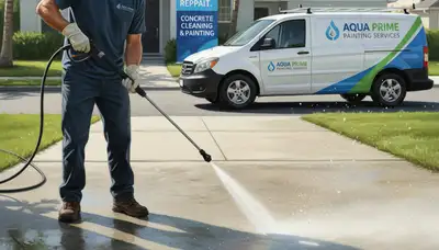 Concrete pressure cleaning service in Brandon, FL for driveways, patios, and walkways