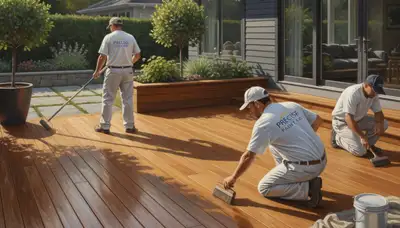 Brandon, FL deck staining by Brandon Paint Pros for weather-resistant wood protection