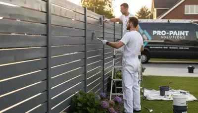 Fence painting in Brandon, FL by Brandon Paint Pros for durable wood and vinyl protection