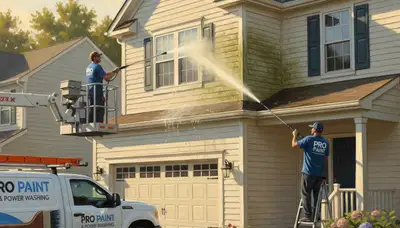 Vinyl siding pressure cleaning for Brandon, FL home exterior by Brandon Paint Pros
